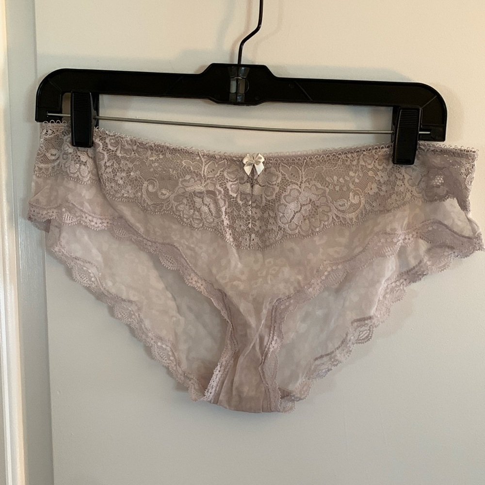 Vintage Victoria’s Secret Lacey Silver Panty NWOT